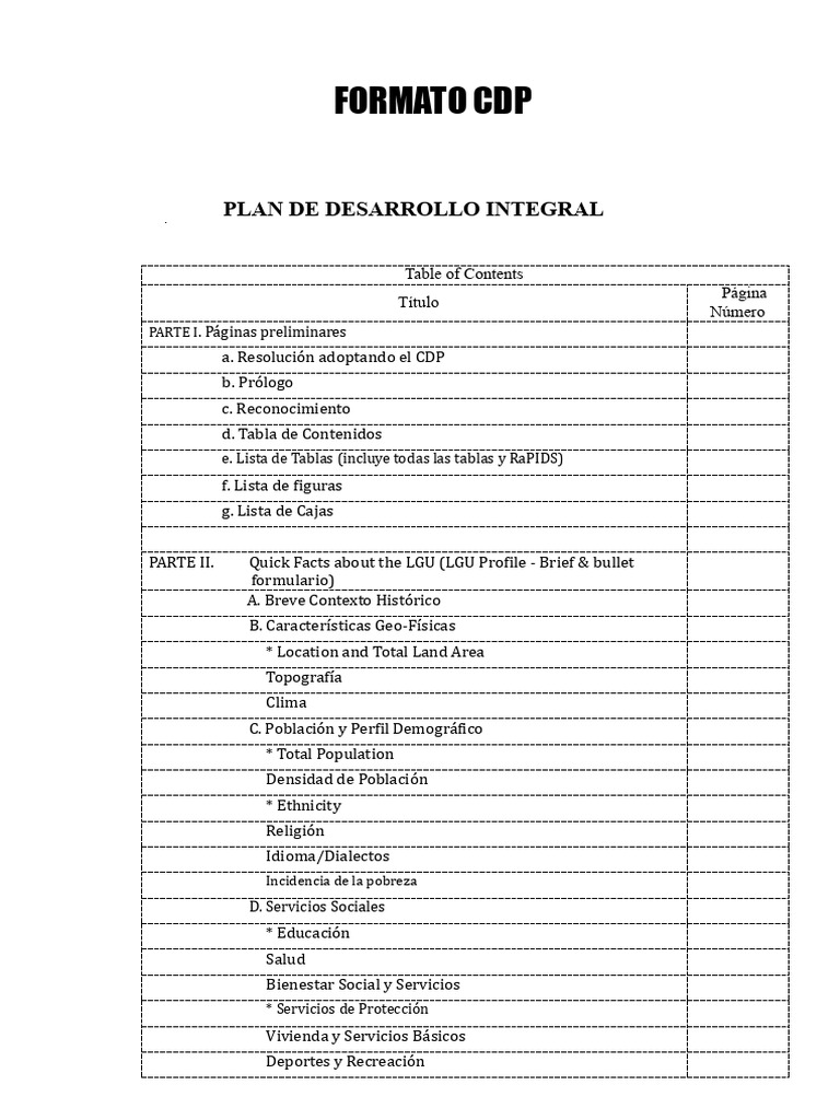 Plan de Desarrollo Integral CDP | PDF | Entorno natural | Economias