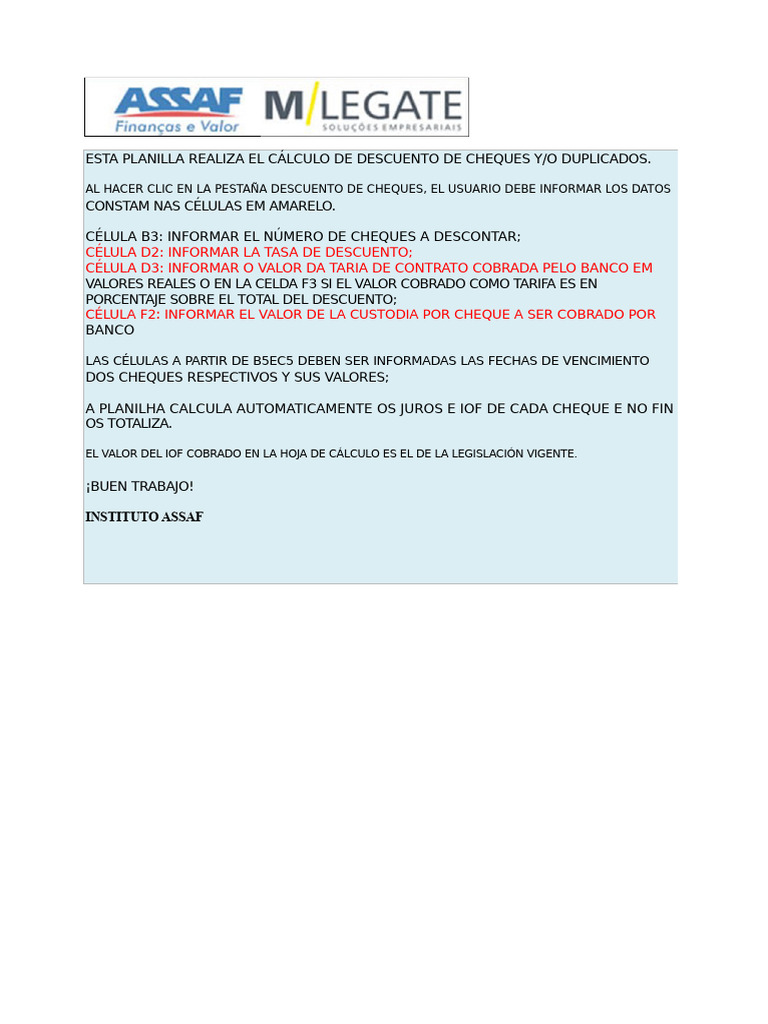 Simulación Descuento Cheques Duplicados | PDF