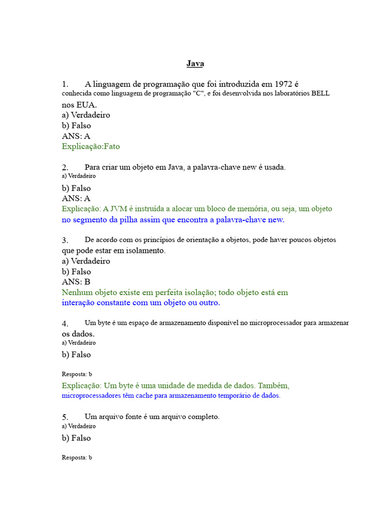 Fundamentos da Programação em Java | PDF | Linguagem de programação ...