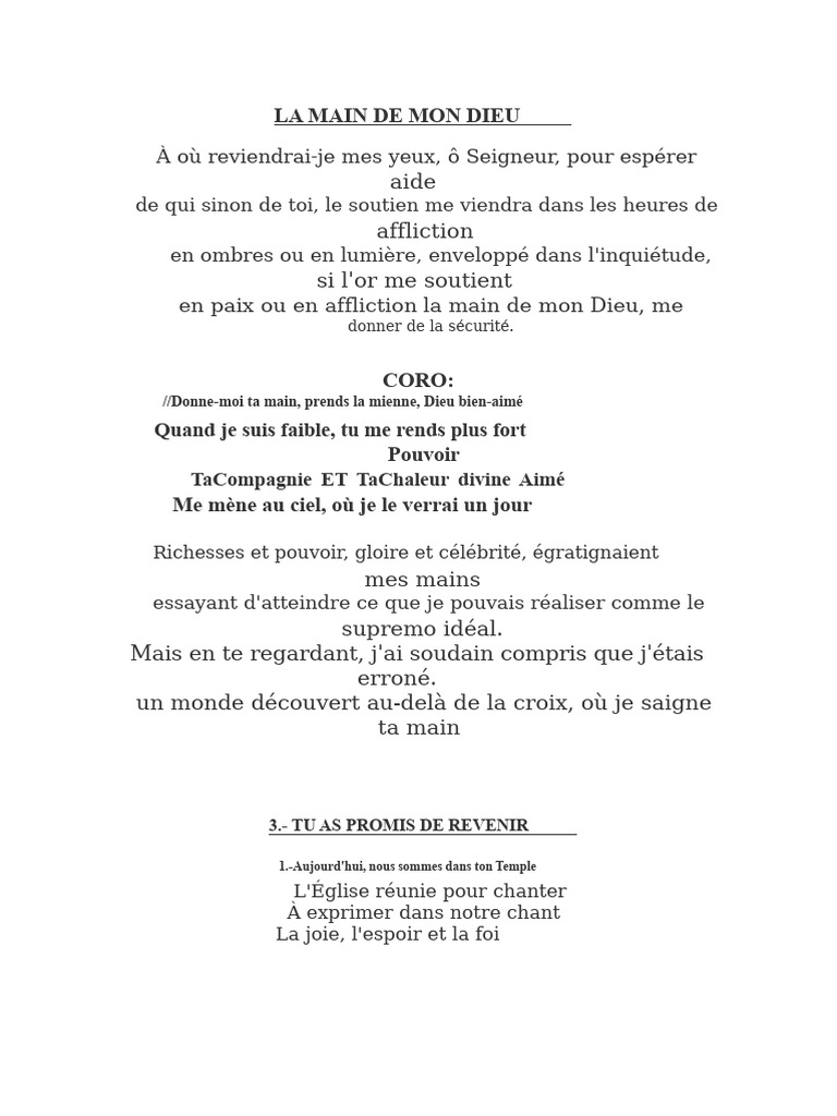 Hymnes de foi et de dévotion chrétienne | PDF | Dieu | Jésus