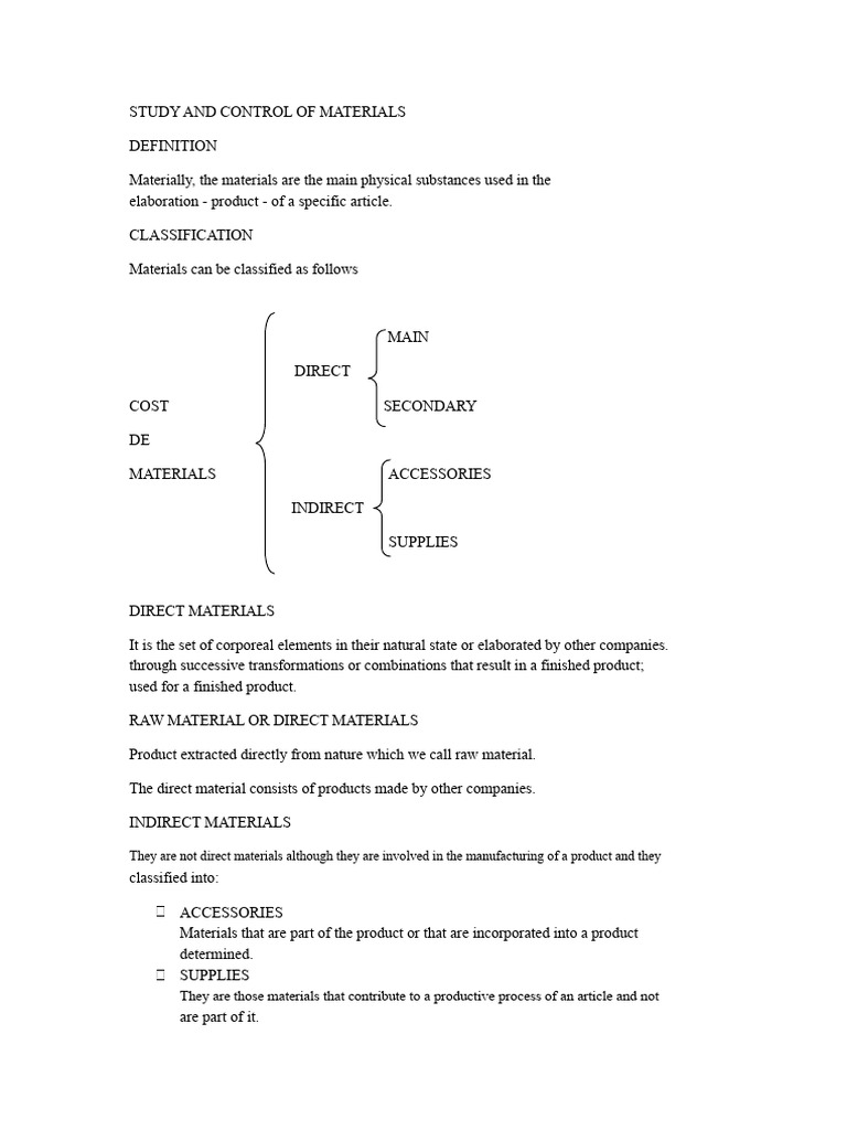 Study and Control of Materials | PDF | Warehouse | Inventory
