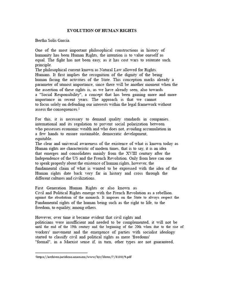 History and Evolution of Human Rights | PDF | Human Rights | Mexico