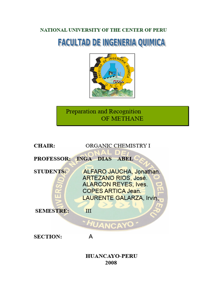 Methane Report | PDF | Alkane | Hydrocarbons