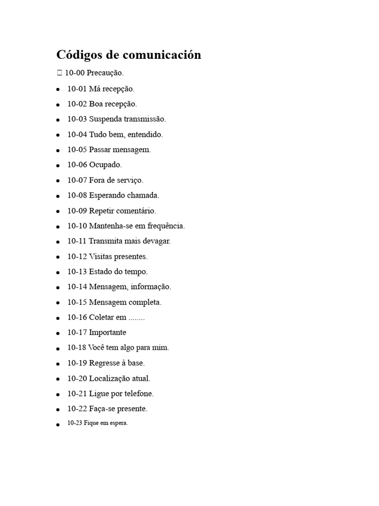 Códigos de Comunicação e Fonéticos | PDF | Tráfego | Comunicação
