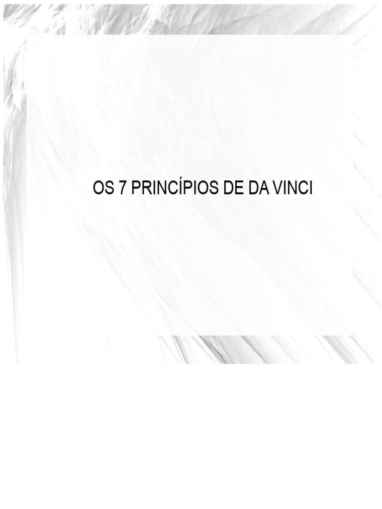 7 Princípios de Leonardo da Vinci | PDF