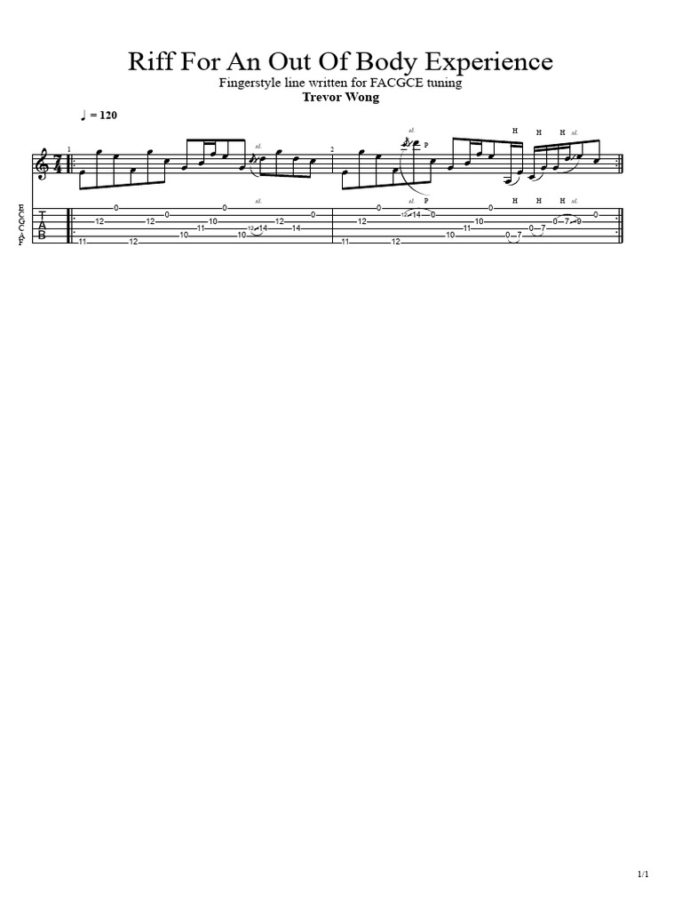 Riff For An Out of Body Experience | PDF