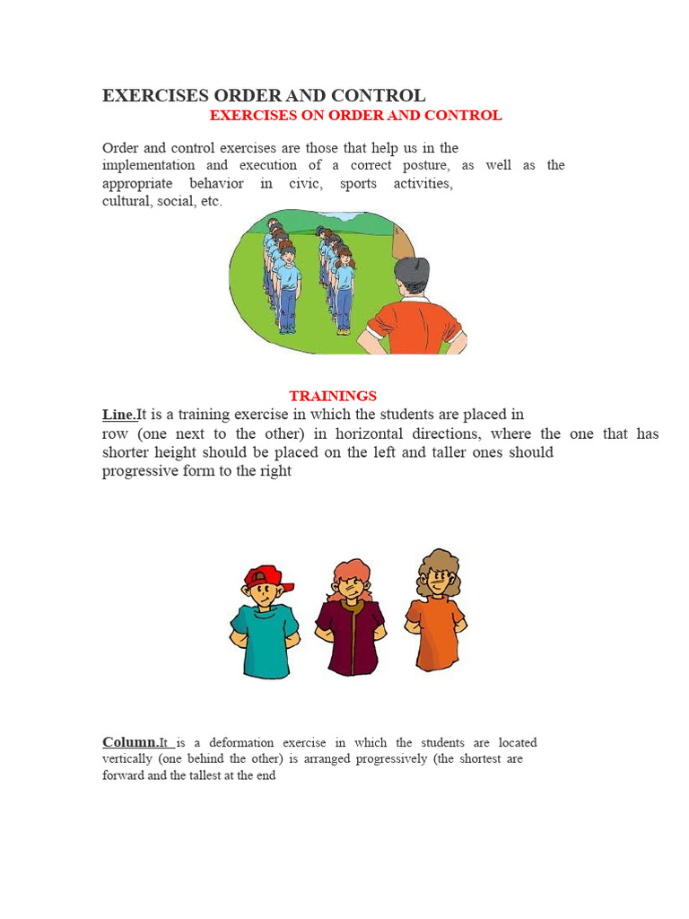 EXERCISES ORDER AND CONTROL 1 | PDF
