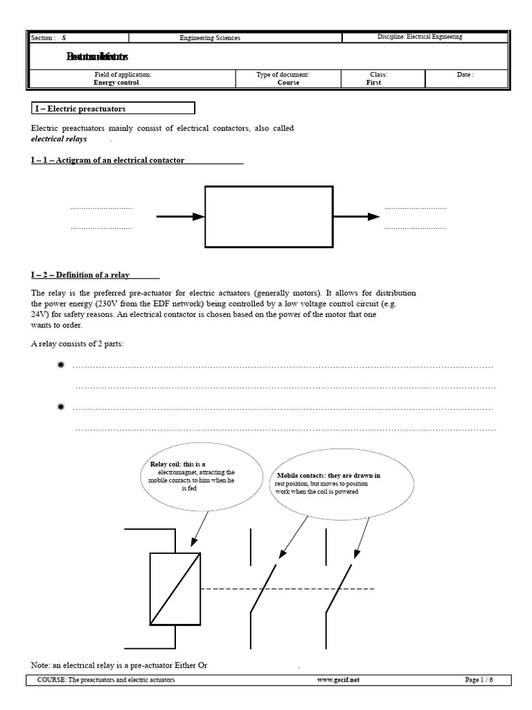 Electric Preactuators and Actuators Guide | PDF | Electric Motor | Relay