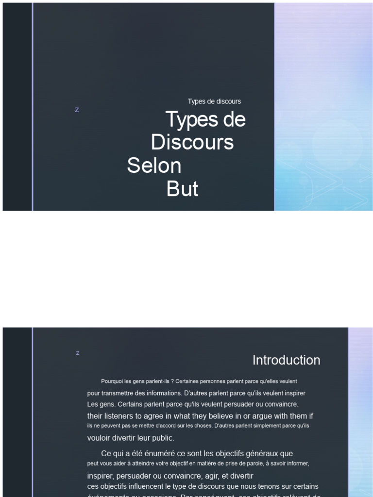 Types de discours : informer, inspirer, persuader | PDF | Vérité