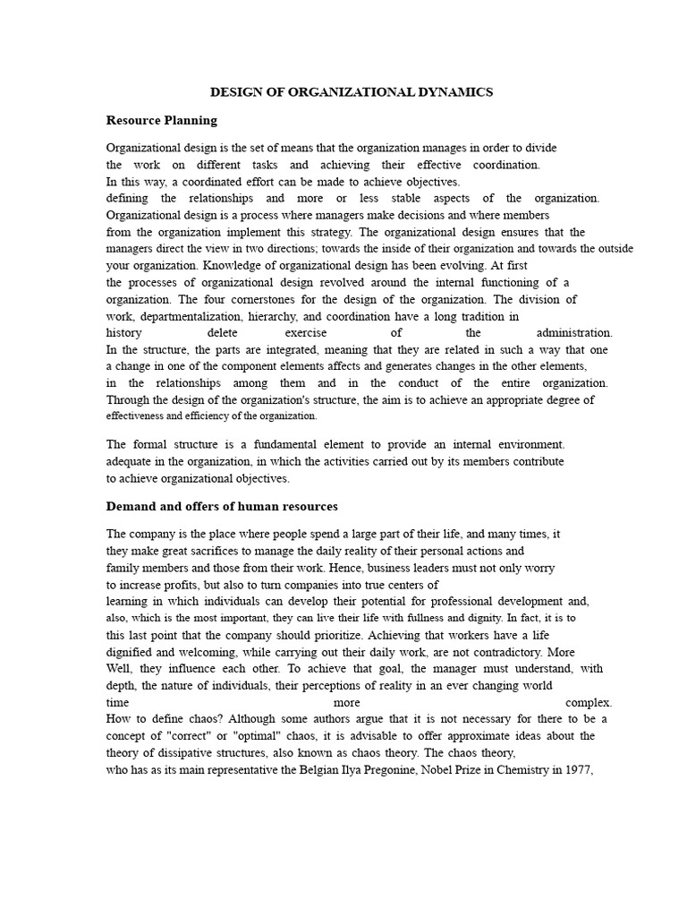 Organizational Design and Dynamics Guide | PDF | Recruitment | Motivation