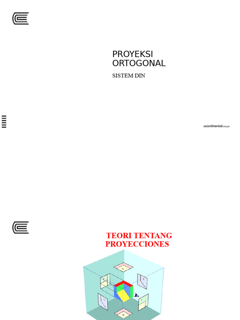 Proyeksi Ortogonal dalam Gambar Teknik | PDF