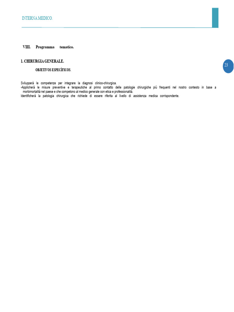 Programma Interno Medico | PDF