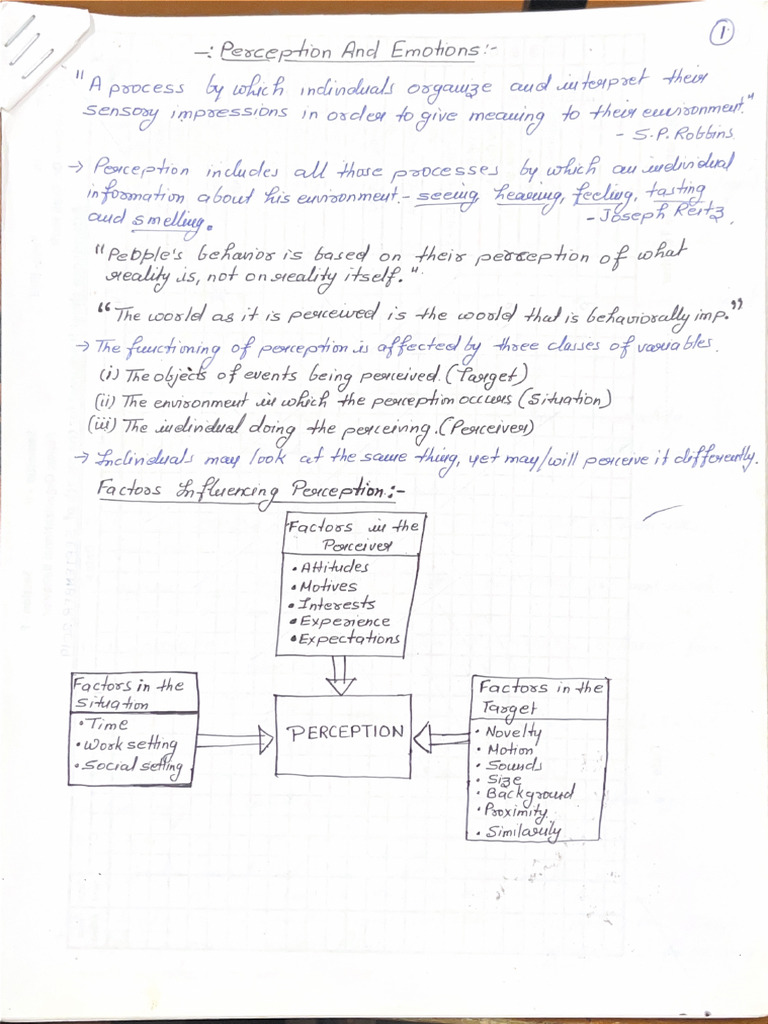Perception and Emotion | PDF