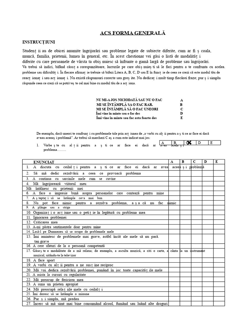 ACS Test | PDF