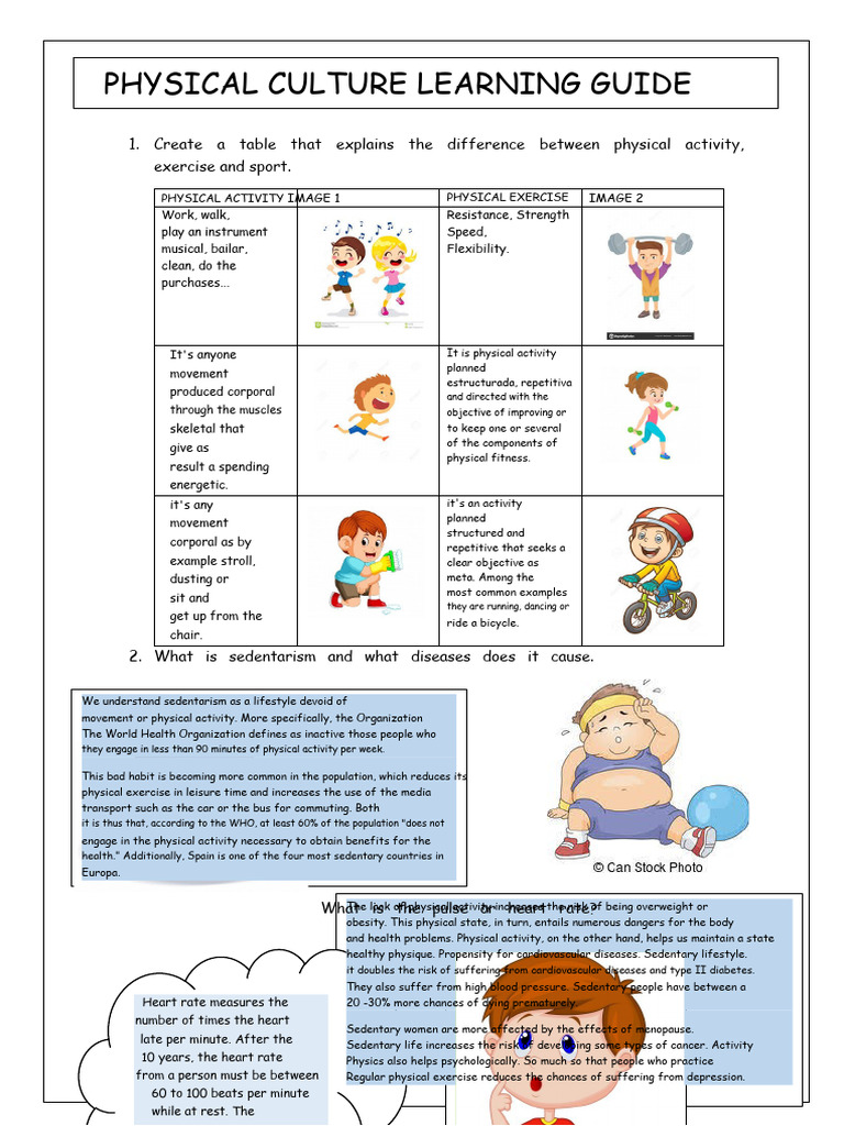 PHYSICAL CULTURE ACTIVITY | PDF | Sedentary Lifestyle | Pulse