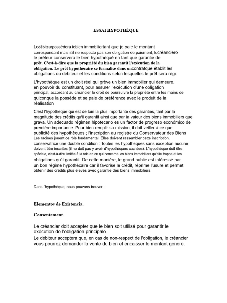 Comprendre l'hypothèque et ses types | PDF | Crédit | Finance et ...