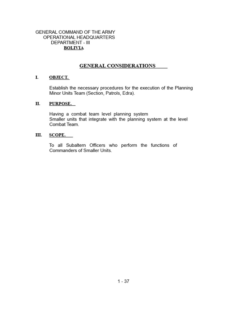 Small Unit Operational Planning Guide | PDF | Reconnaissance | Information