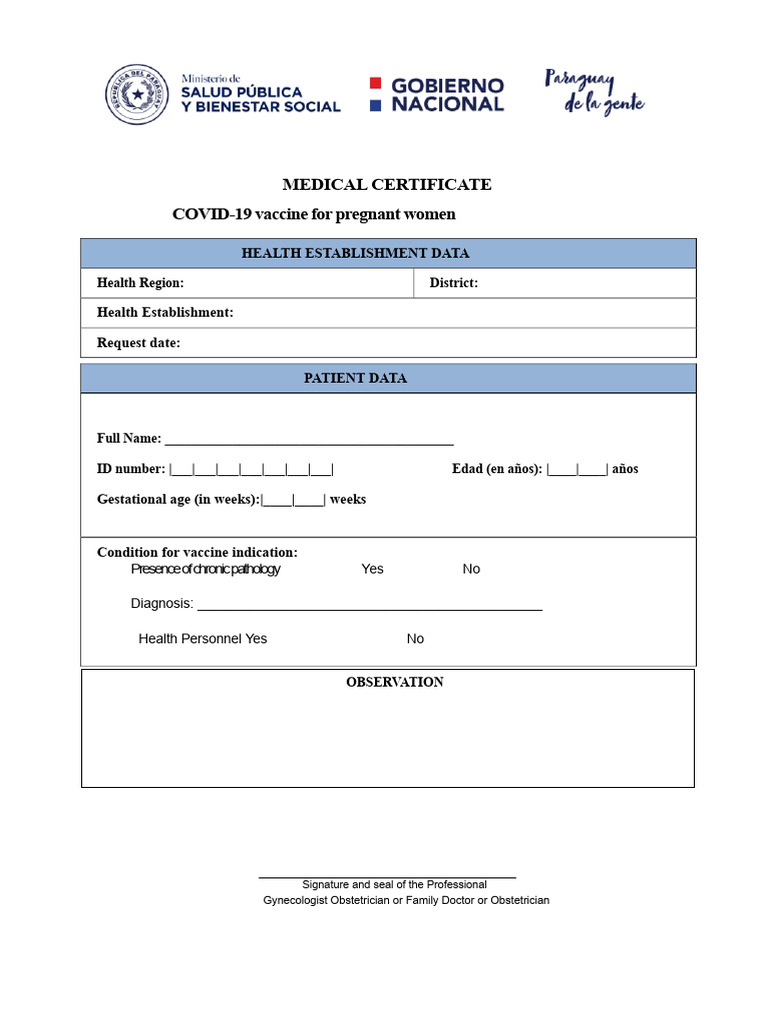 Pregnancy certificate | PDF