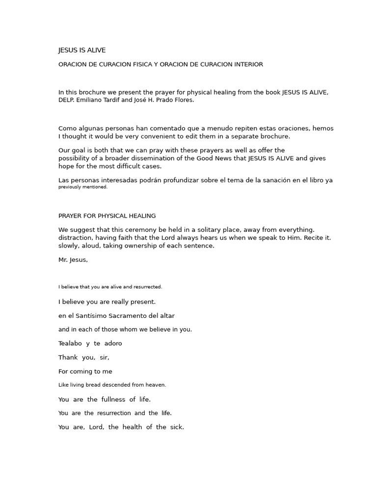 Healing Prayers for Body and Soul | PDF | Prayer | Jesus