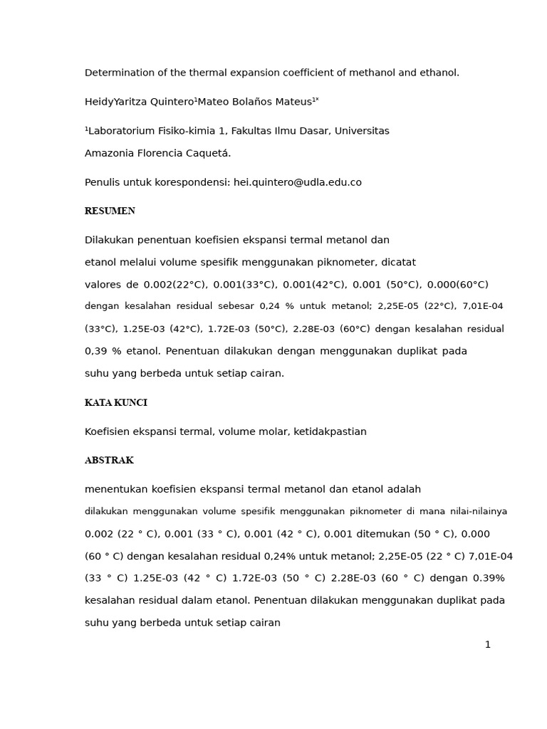 Koefisien Ekspansi Termal | PDF
