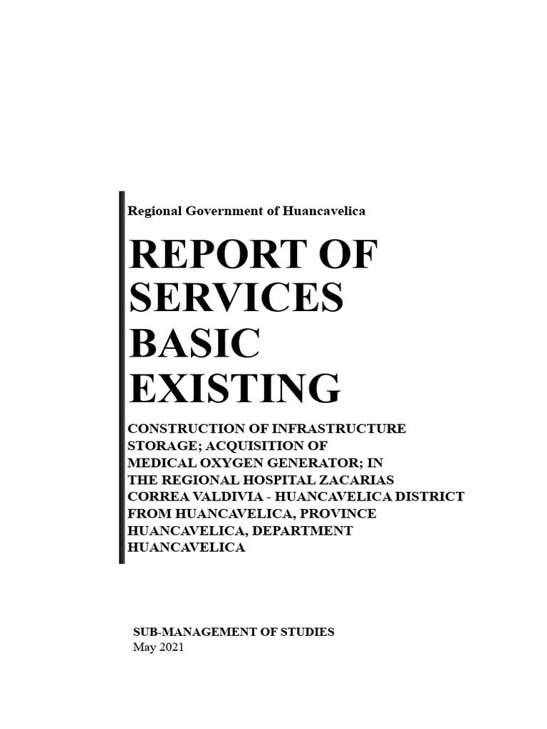 Report On Existing Basic Services | PDF | Hydrology | Environmental ...
