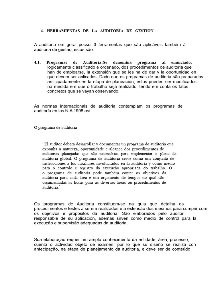 Ferramentas de Auditoria de Gestão | PDF | Auditoria | Planejamento