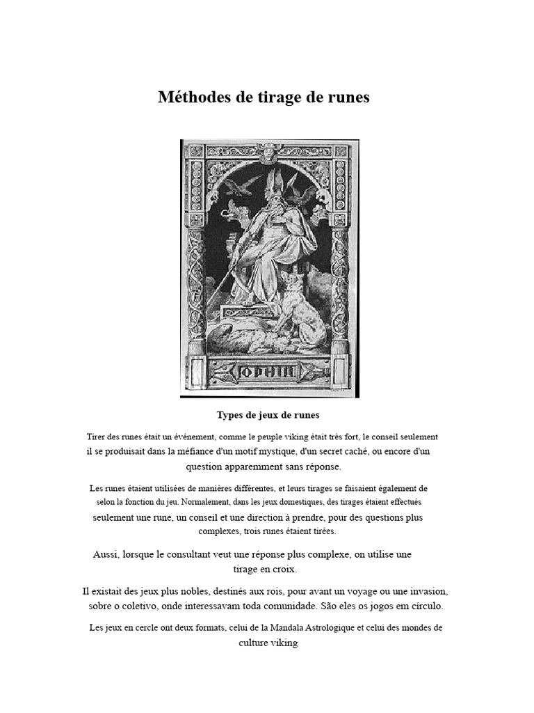 Méthodes de Tirage de Runes Viking | PDF | Rune | Elfe