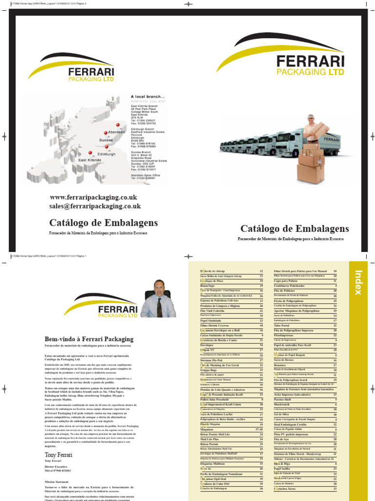 Catálogo de Embalagens Ferrari | PDF | Despesa | Setor secundário da ...