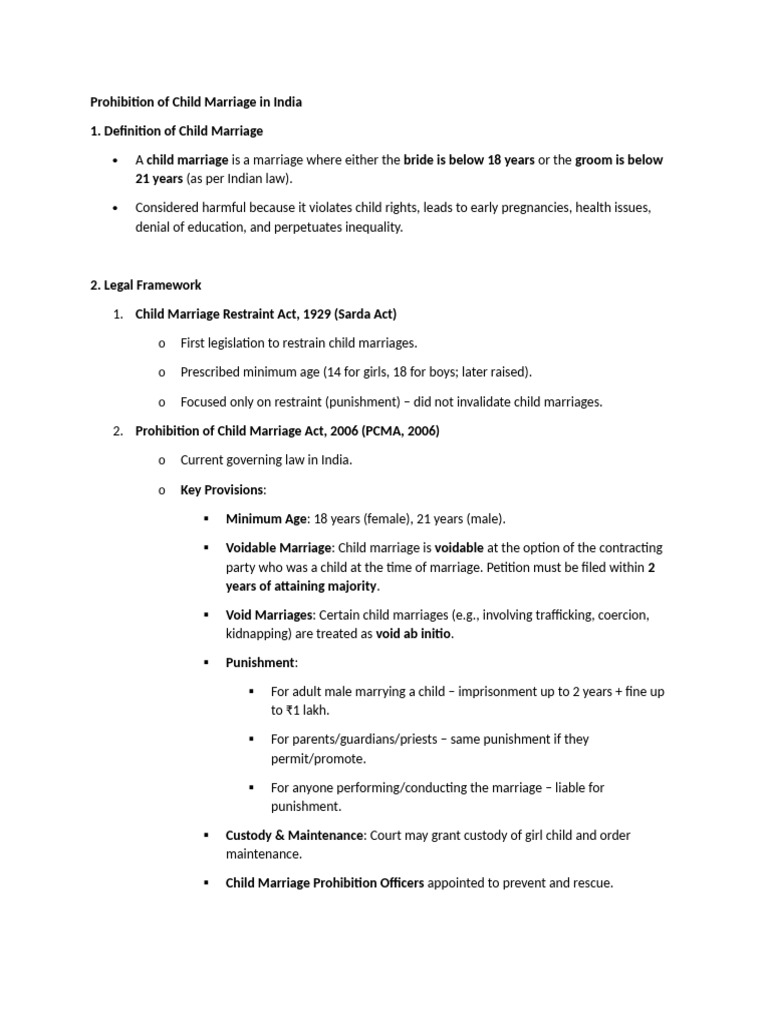 Child Marriage Prohibition in India | PDF | Child Marriage | Marriage