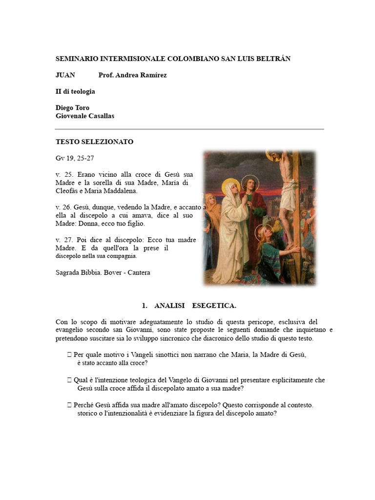 Analisi Della Pericope Di GV | PDF