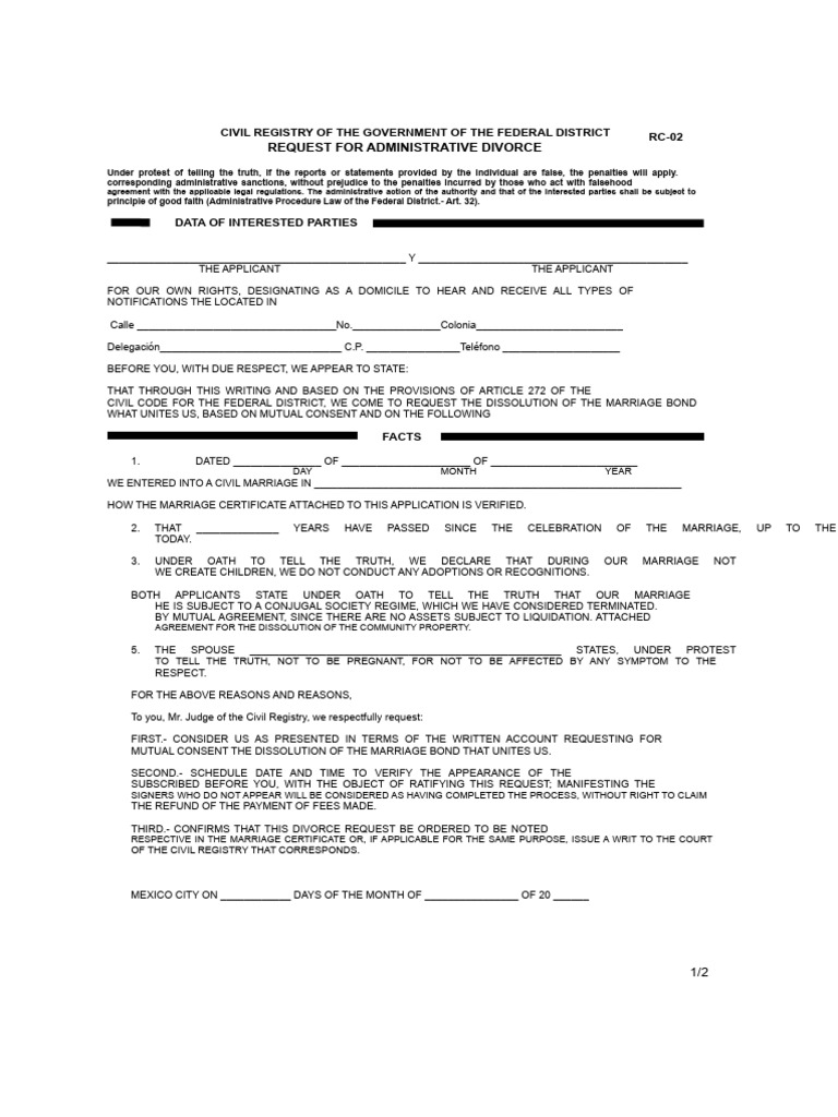Administrative Divorce | PDF | Marriage | Divorce