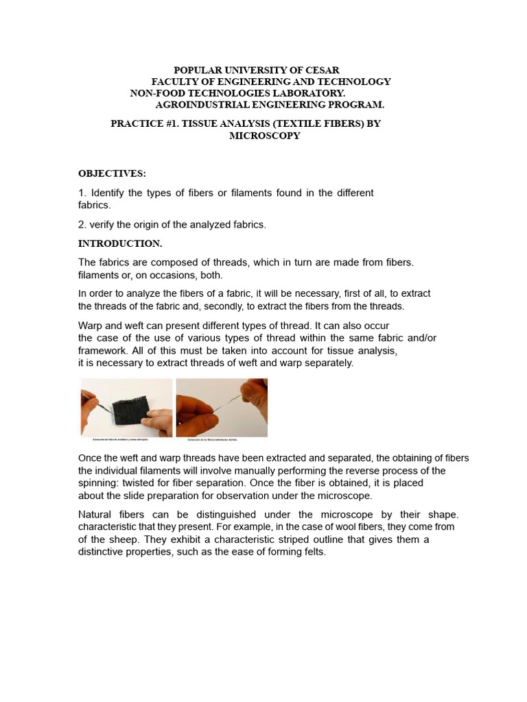 Microscopy Analysis of Textile Fibers | PDF | Textiles | Yarn