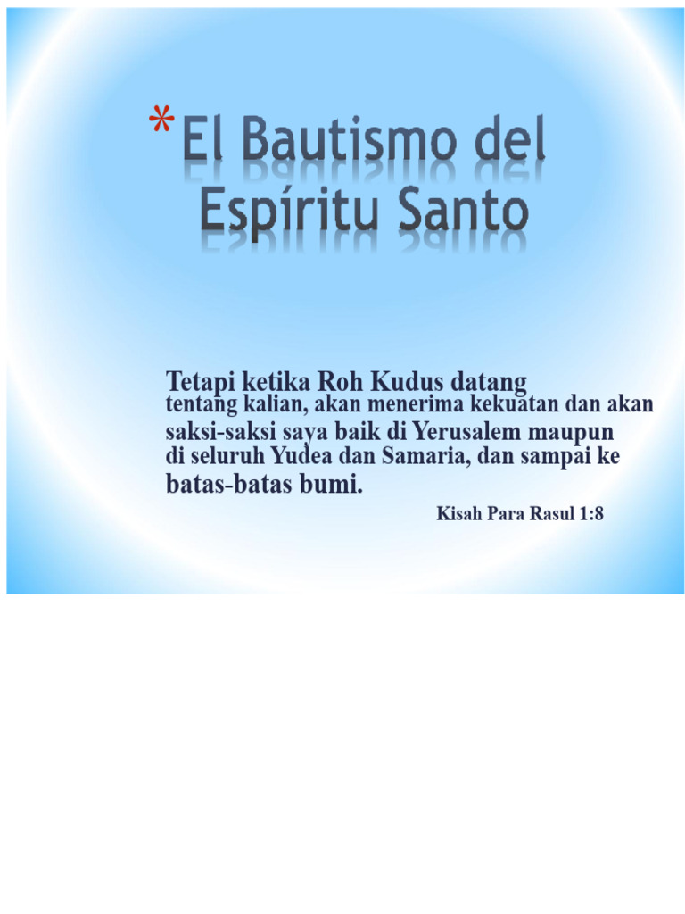 Kekuatan Roh Kudus dalam Kehidupan Kristen | PDF