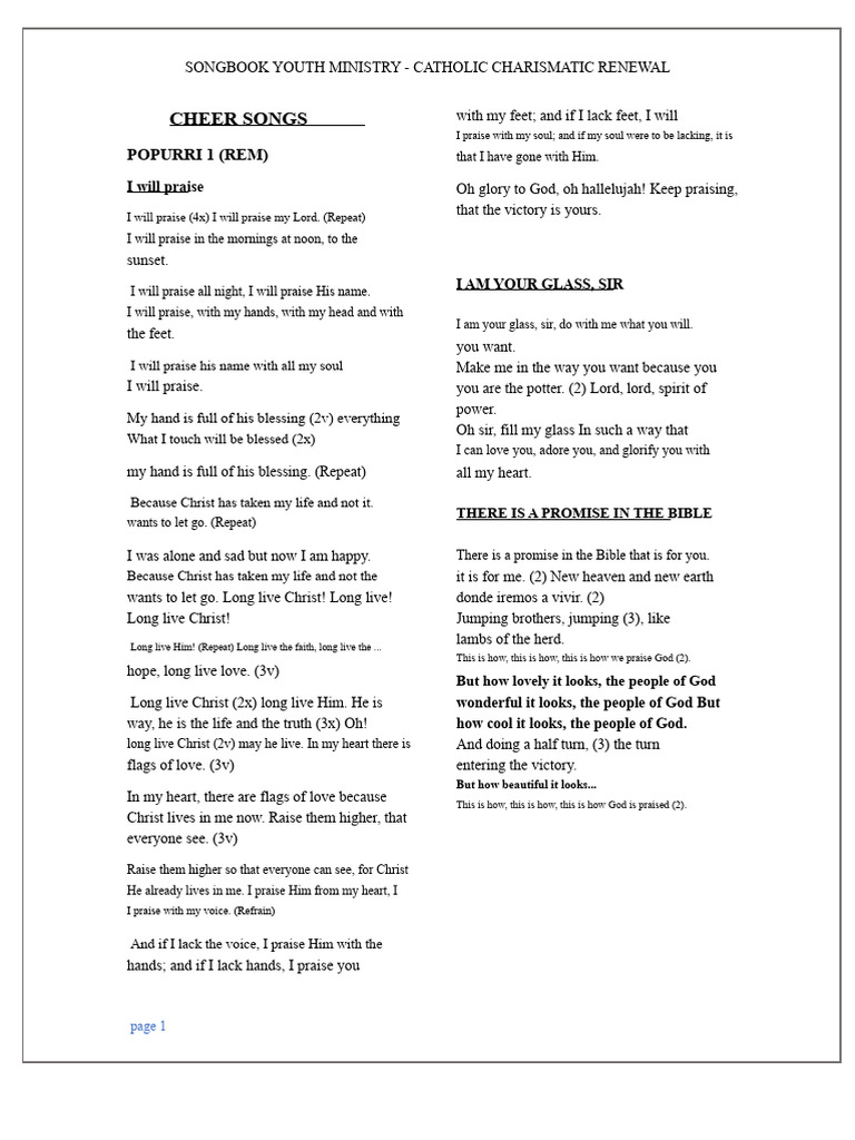 ORDINARY MASS CHANTS | PDF | Glory (Religion) | Jesus