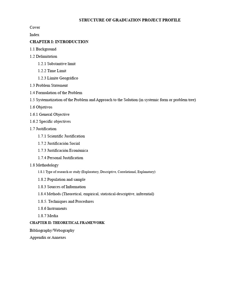 Project Profile Structure, Thesis | PDF