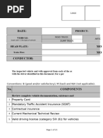 DD Form 626 Vehicle Inspection Guide | PDF | Dangerous Goods | Tire