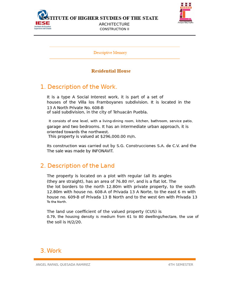 Residential House Construction Overview | PDF | Concrete | Wall