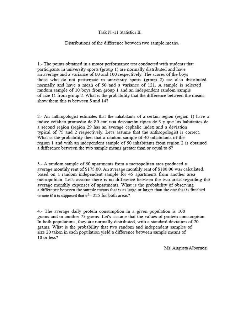 Statistical Estimator Workshops. | PDF | Variance | Standard Deviation