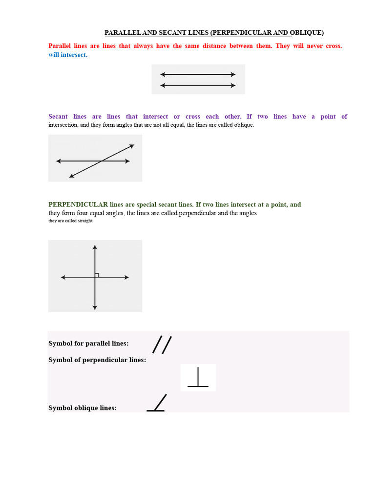 Parallel and Secant Lines, Angles, Triangles, and Quadrilaterals | PDF