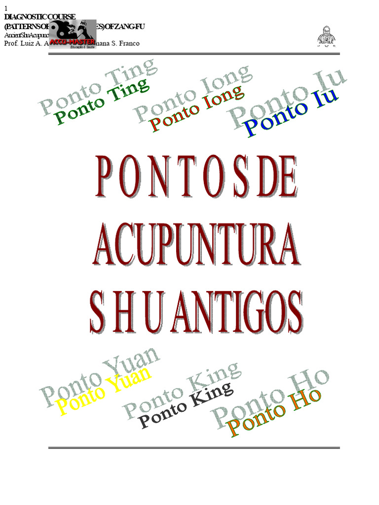 Ancient Shu Acupuncture Points Explained | PDF | Meridian (Chinese ...