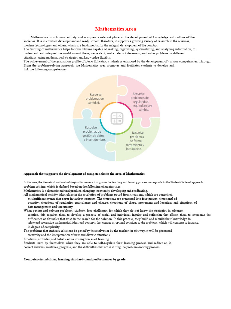 Competencies in Mathematics Education | PDF | Numbers | Decimal