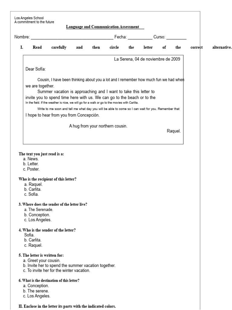 Language Assessment for Los Angeles School | PDF | Linguistics