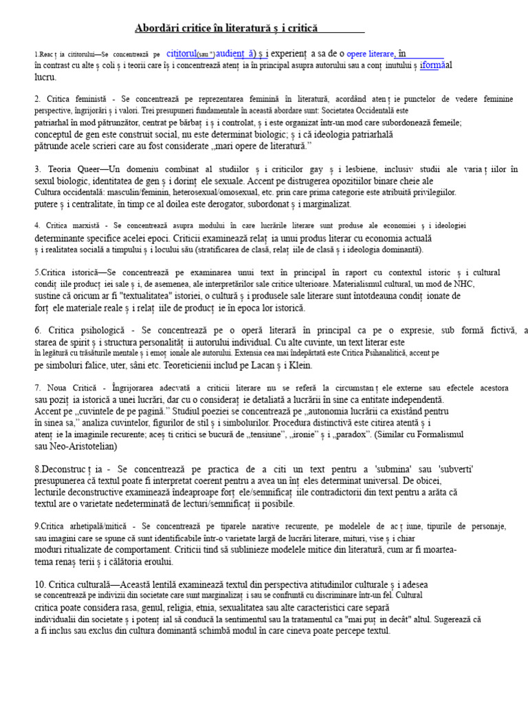 Abordări Critice | PDF