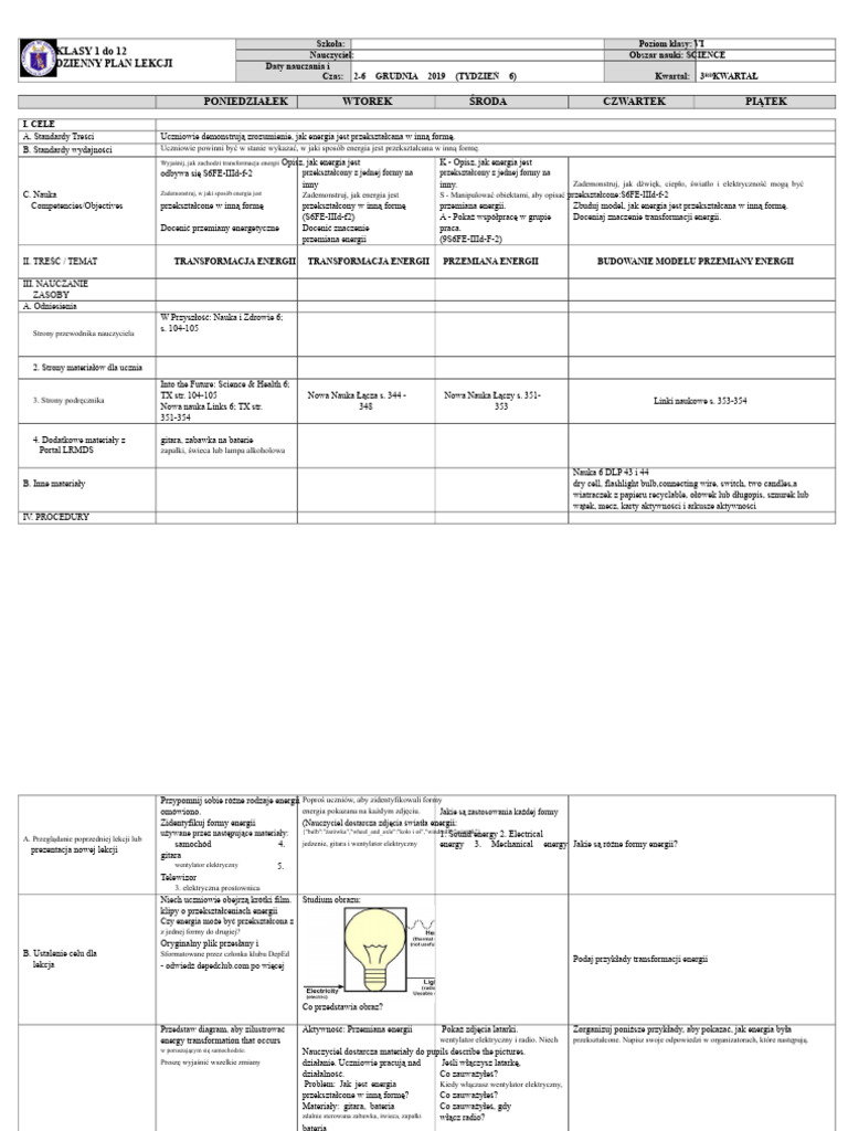 DLL - Science 6 - Q3 - W6 | PDF