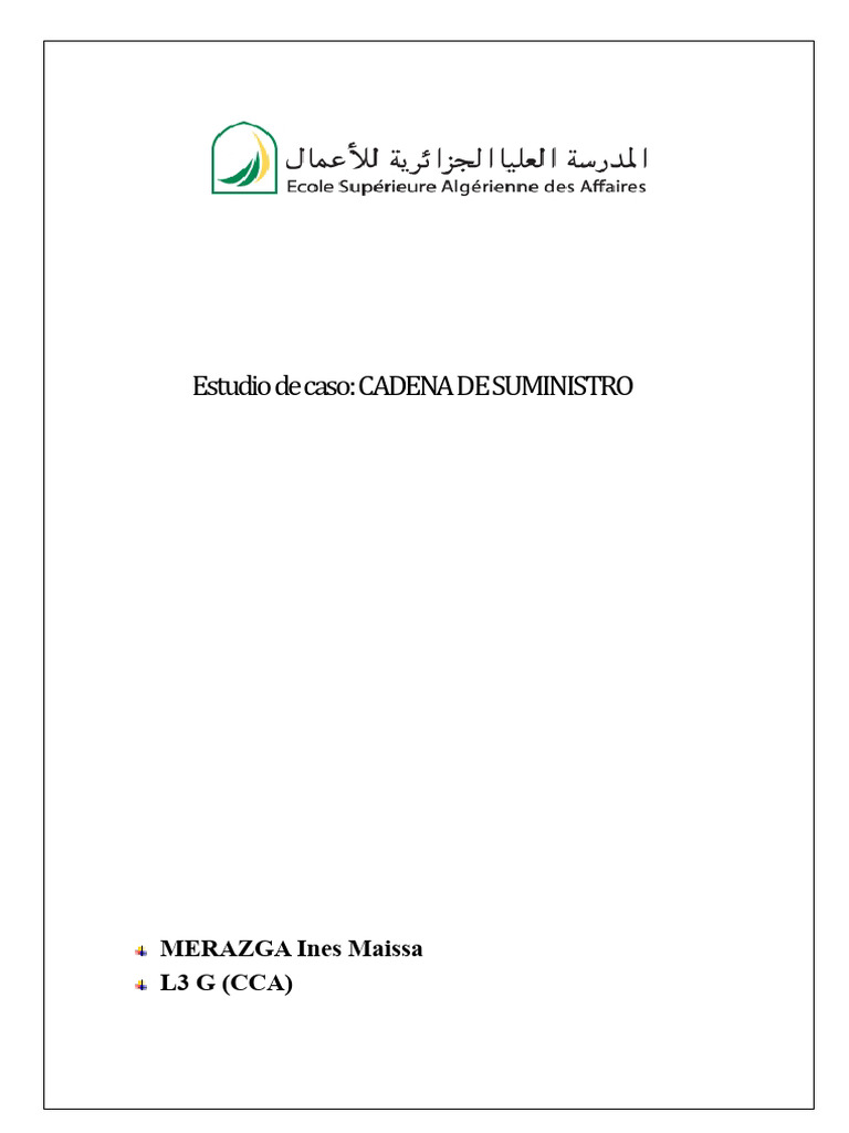 Optimización de la Cadena de Suministro | PDF | Logística | Economias