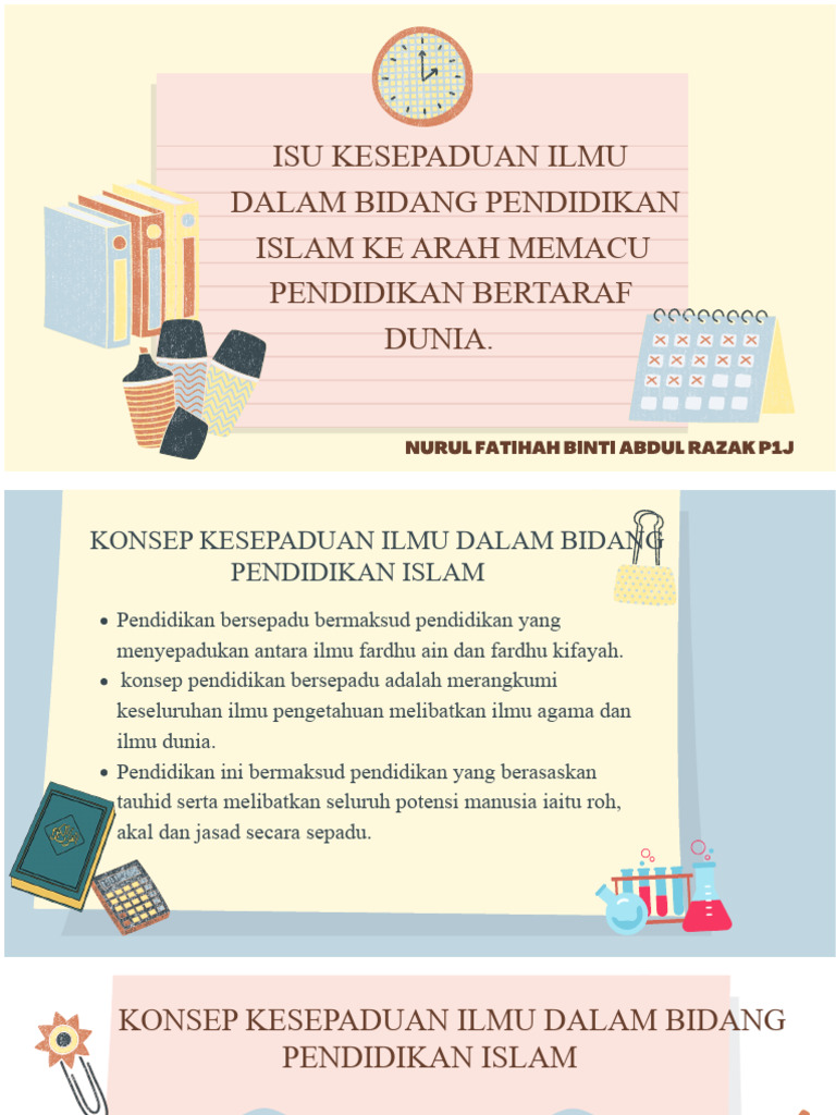 Kesepaduan Ilmu dalam Pendidikan Islam | PDF