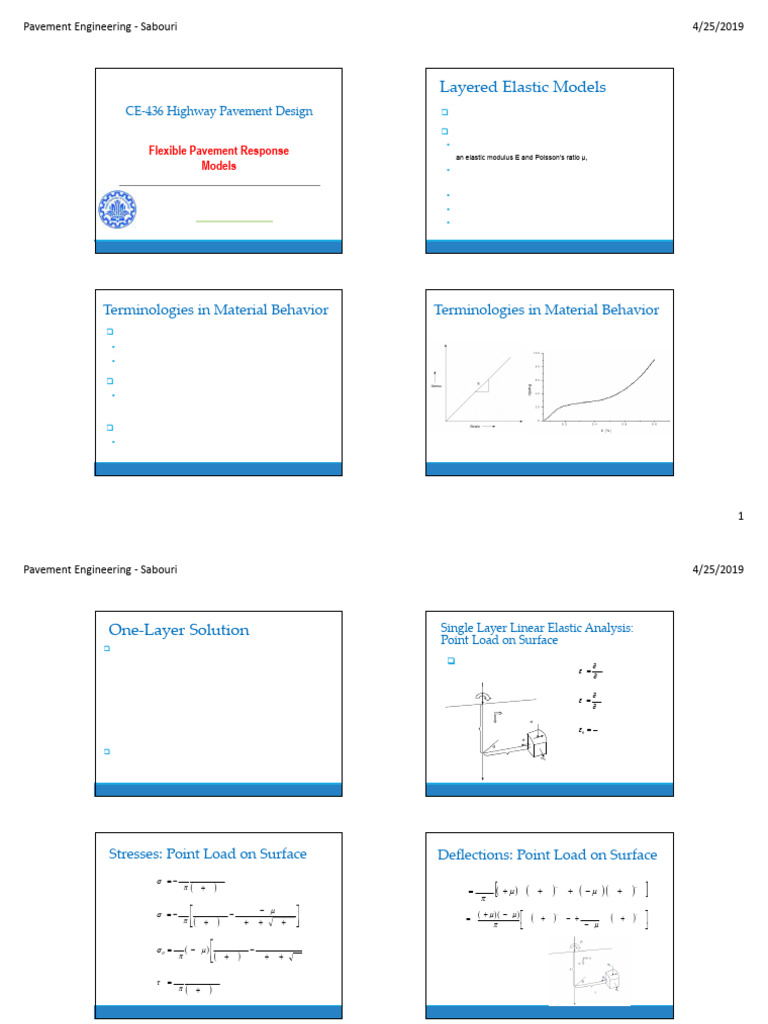 8-Flexible Pavement Response Models | PDF | Elasticity (Physics ...