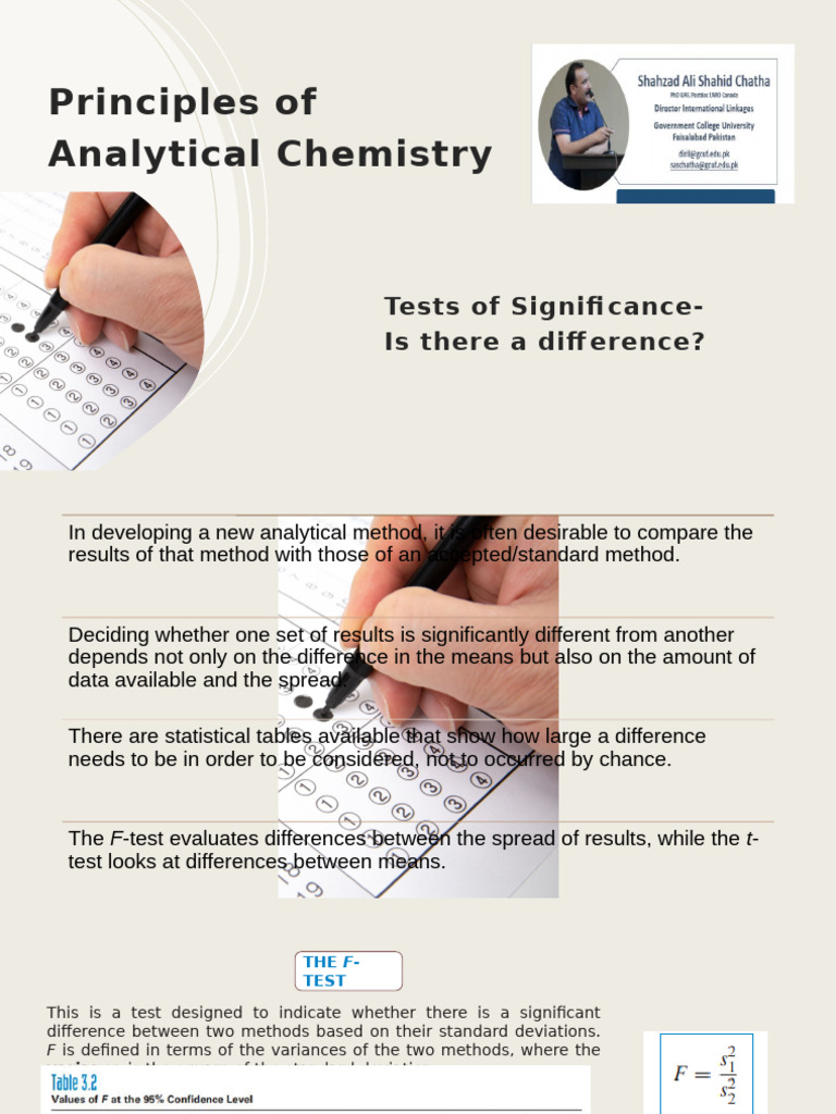 Tests of Significance | PDF | Student's T Test | Statistics