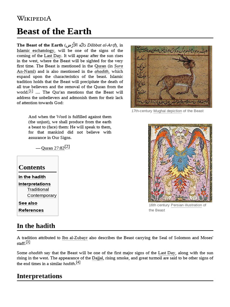 Beast of the Earth | PDF | Quran | Islam