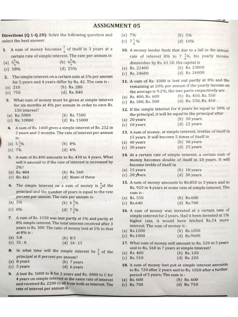 Simple and Compound Interest | PDF